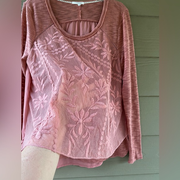 Maurices Juniors Terracotta Knit Lace Accents Long Sleeve Tunic Top Size XXL - Picture 7 of 9